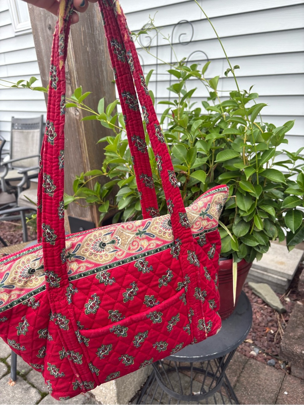 Vintage Vera Bradley 1991 Ultra Rare “Red Paisley” Pattern
